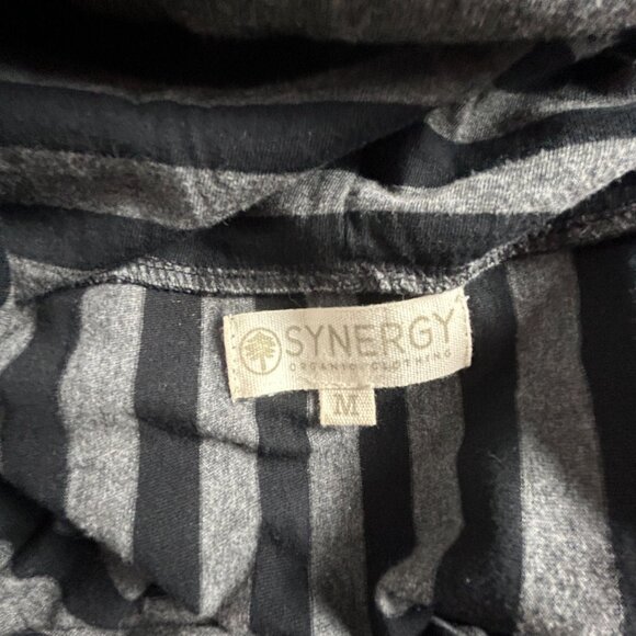 Synergy Womens Organic Cotton Striped Long Sleeve Cowl Neck Tunic Top Medium - Picture 3 of 8
